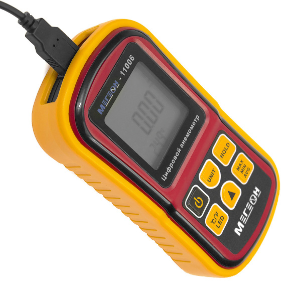 Анемометр крыльчатый цифровой МЕГЕОН 11006 купить по низкой цене | МАКСПРОФИТ